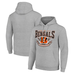 Cincinnati Bengals Starter ‘80s Inspired Pullover Hoodie - Heather Gray Hoodies