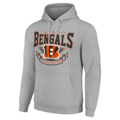 Cincinnati Bengals Starter ‘80s Inspired Pullover Hoodie - Heather Gray Hoodies