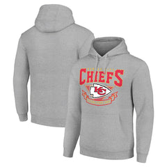 Kansas City Chiefs Starter ‘80s Inspired Pullover Hoodie - Heather Gray Hoodies
