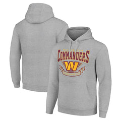 Washington Commanders Starter ‘80s Inspired Pullover Hoodie - Heather Gray Hoodies