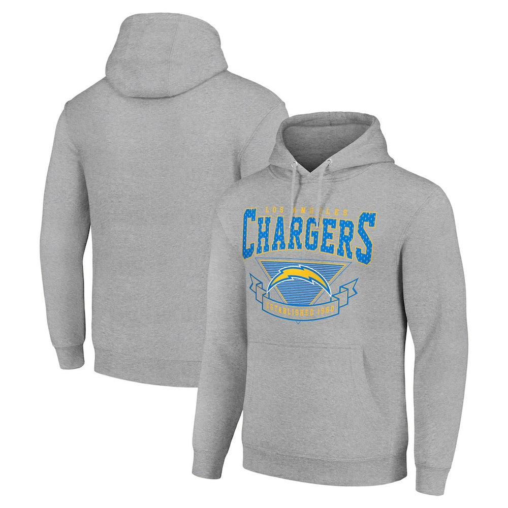 Los Angeles Chargers Starter ‘80s Inspired Pullover Hoodie - Heather Gray Hoodies