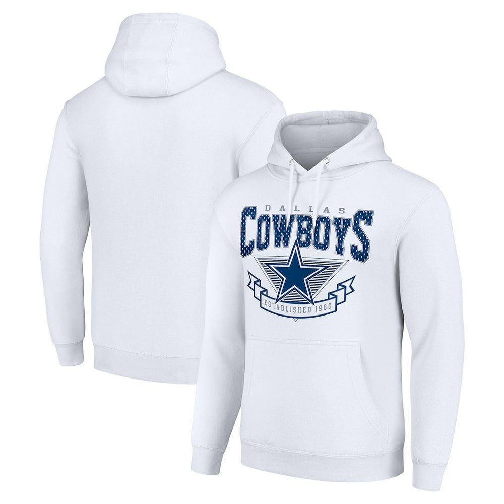 Dallas Cowboys Starter ‘80s Inspired Pullover Hoodie - White Hoodies