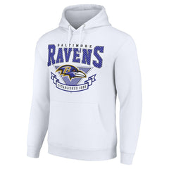 Baltimore Ravens Starter ‘80s Inspired Pullover Hoodie - White Hoodies