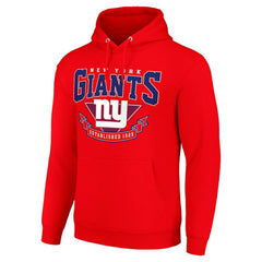 New York Giants Starter ‘80s Inspired Pullover Hoodie - Red Hoodies