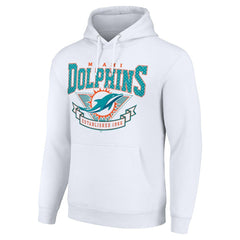 Miami Dolphins Starter ‘80s Inspired Pullover Hoodie - White Hoodies