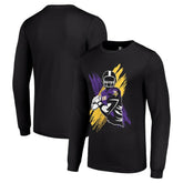 Minnesota Vikings Starter Player X Logo Graphic Long Sleeve T-Shirt - Black T-shirts