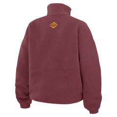 Washington Commanders WEAR by Erin Andrews Women's Polar Fleece Half-Zip Jacket - Burgundy Jackets