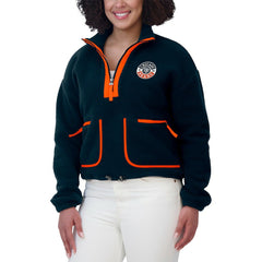 Chicago Bears WEAR by Erin Andrews Women's Polar Fleece Half-Zip Jacket - Navy Jackets