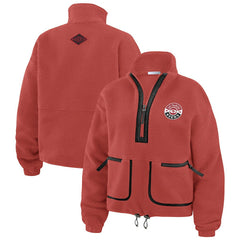 San Francisco 49ers WEAR by Erin Andrews Women's Polar Fleece Half-Zip Jacket - Scarlet Jackets