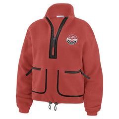 San Francisco 49ers WEAR by Erin Andrews Women's Polar Fleece Half-Zip Jacket - Scarlet Jackets