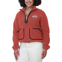 San Francisco 49ers WEAR by Erin Andrews Women's Polar Fleece Half-Zip Jacket - Scarlet Jackets