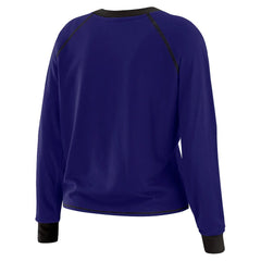 Baltimore Ravens WEAR by Erin Andrews Women's Tie-Front Long Sleeve Top - Purple/Black Tops