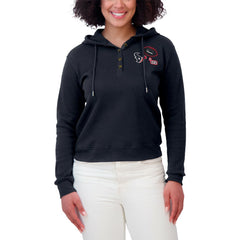 Houston Texans WEAR by Erin Andrews Women's Waffle Hoodie Pullover Top - Navy Hoodies