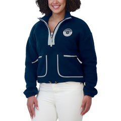 Dallas Cowboys WEAR by Erin Andrews Women's Polar Fleece Half-Zip Jacket - Navy Jackets