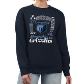 Memphis Grizzlies G-III 4Her by Carl Banks Women's Collage Team Graphic Fleece Pullover Sweatshirt Navy