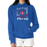 Detroit Pistons G-III 4Her by Carl Banks Women's Team Collage Graphic Fleece Pullover Hoodie Blue outlet