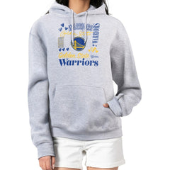 Golden State Warriors G-III 4Her by Carl Banks Women's Team Collage Graphic Fleece Pullover Hoodie Heather Gray outlet