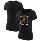 Phoenix Suns G-III 4Her by Carl Banks Women's Super-Slim Fit Lightweight Team Name Collage Graphic T-Shirt Black