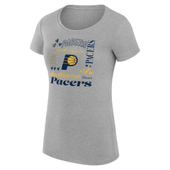 Indiana Pacers G-III 4Her by Carl Banks Women's Super-Slim Fit Lightweight Team Name Collage Graphic T-Shirt Heather Gray outlet