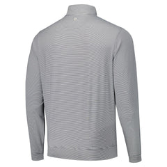 San Francisco Giants Peter Millar Perth Sugar Stripe Performance Quarter-Zip Top - Black Tops