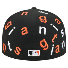San Francisco Giants New Era Team Confetti 59FIFTY Fitted Hat - Black Hats