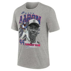 Hank Aaron Atlanta Braves Nike Cooperstown Collection Player Local T-Shirt - Heather Gray T-shirts