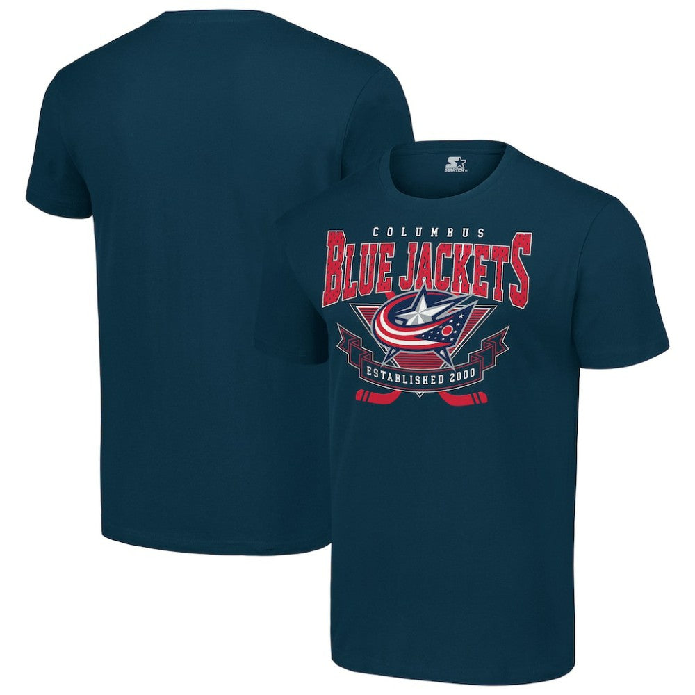 Columbus Blue Jackets Starter Team Logo Graphic T-Shirt - Navy | US 201591710