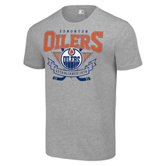 Edmonton Oilers Starter Team Logo Graphic T-Shirt - Heather Gray | US 201591716