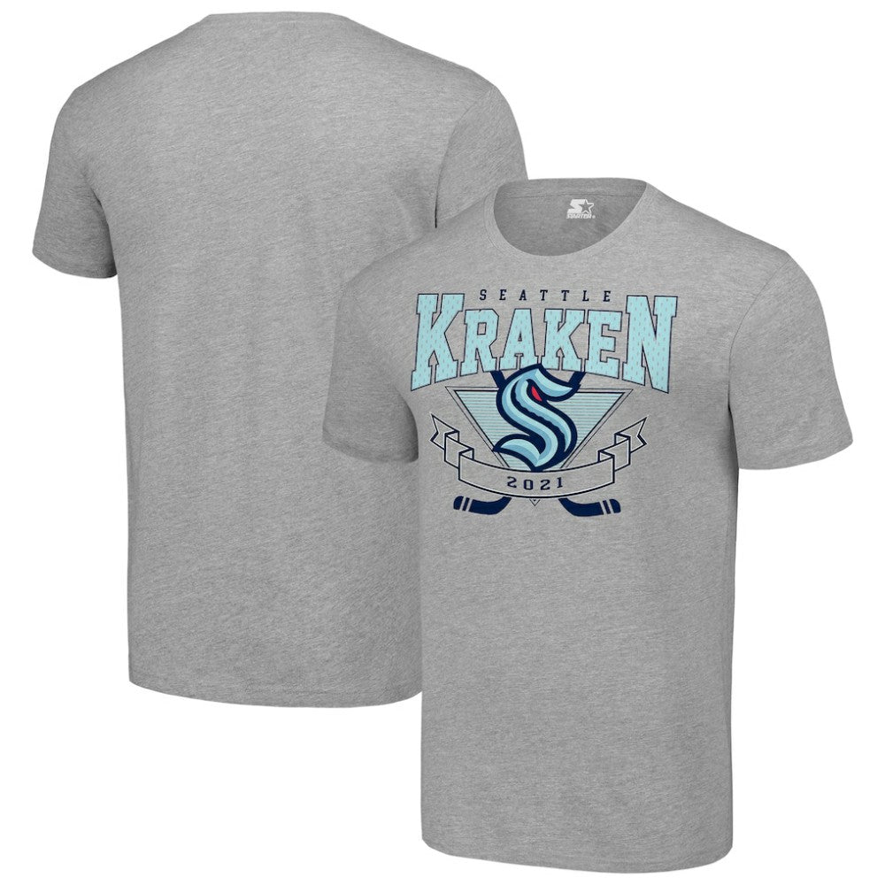 Seattle Kraken Starter Team Logo Graphic T-Shirt - Heather Gray | US 201591732