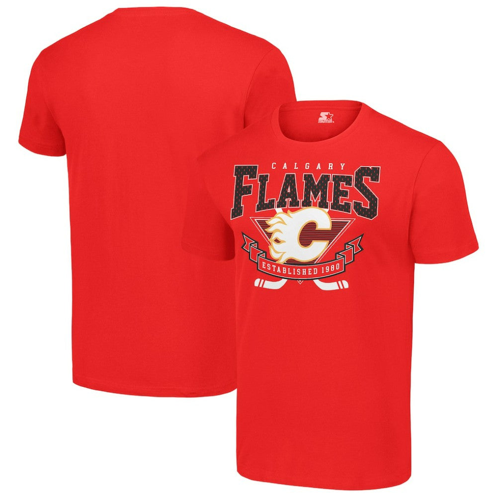 Calgary Flames Starter Team Logo Graphic T-Shirt - Red | US 201591747