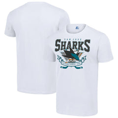 San Jose Sharks Starter Team Logo Graphic T-Shirt - White | US 201591789