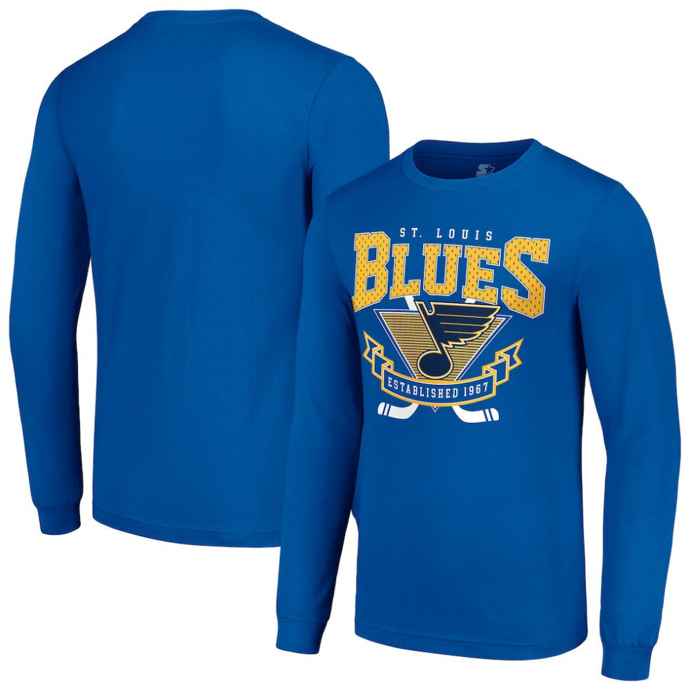 St. Louis Blues Starter Team Logo Graphic Long Sleeve T-Shirt - Blue | US 201591819