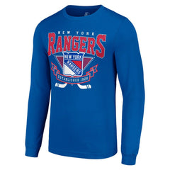 New York Rangers Starter Team Logo Graphic Long Sleeve T-Shirt - Blue | US 201591823