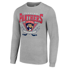 Florida Panthers Starter '80s Inspired Team Logo Long Sleeve T-Shirt - Heather Gray | US 201591833