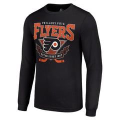 Philadelphia Flyers Starter Team Logo Graphic Long Sleeve T-Shirt - Black | US 201591837