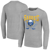 Buffalo Sabres Starter '80s Inspired Team Logo Long Sleeve T-Shirt - Heather Gray | US 201591838
