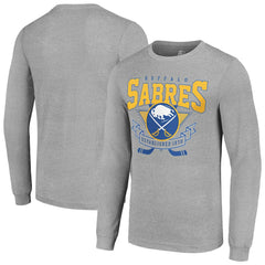 Buffalo Sabres Starter '80s Inspired Team Logo Long Sleeve T-Shirt - Heather Gray | US 201591838