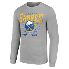 Buffalo Sabres Starter '80s Inspired Team Logo Long Sleeve T-Shirt - Heather Gray | US 201591838