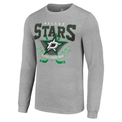 Dallas Stars Starter '80s Inspired Team Logo Long Sleeve T-Shirt - Heather Gray | US 201591844