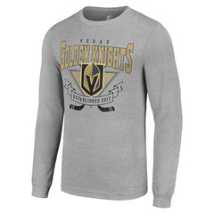 Vegas Golden Knights Starter '80s Inspired Team Logo Long Sleeve T-Shirt - Heather Gray | US 201591868