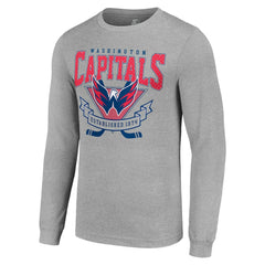 Washington Capitals Starter '80s Inspired Team Logo Long Sleeve T-Shirt - Heather Gray | US 201591869