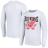 Detroit Red Wings Starter Team Logo Graphic Long Sleeve T-Shirt - White | US 201591882