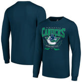 Vancouver Canucks Starter Team Logo Graphic Long Sleeve T-Shirt - Navy | US 201591886