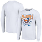New York Islanders Starter Team Logo Graphic Long Sleeve T-Shirt - White | US 201591894