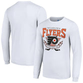 Philadelphia Flyers Starter Team Logo Graphic Long Sleeve T-Shirt - White | US 201591901