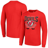 New Jersey Devils Starter Team Logo Graphic Long Sleeve T-Shirt - Red | US 201591905
