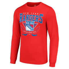 New York Rangers Starter Team Logo Graphic Long Sleeve T-Shirt - Red | US 201591909