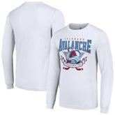Colorado Avalanche Starter Team Logo Graphic Long Sleeve T-Shirt - White | US 201591923