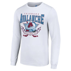 Colorado Avalanche Starter Team Logo Graphic Long Sleeve T-Shirt - White | US 201591923