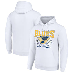 St. Louis Blues Starter Team Logo Graphic Fleece Tri-Blend Pullover Hoodie - White | US 201591924